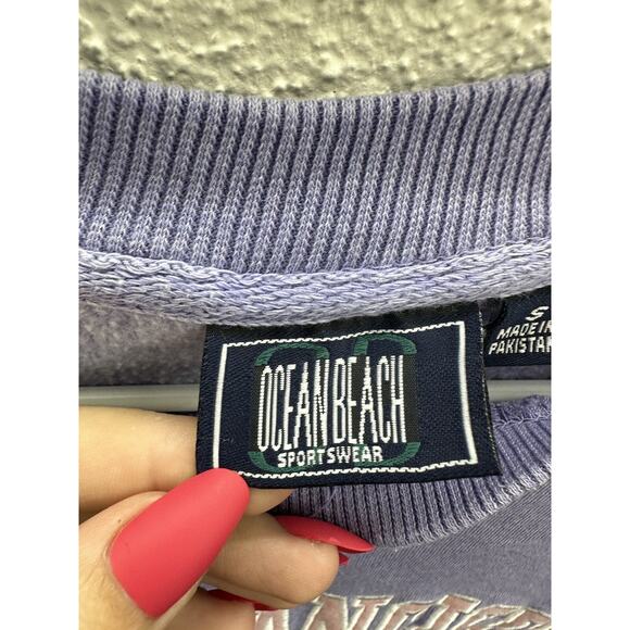 Ocean Beach Sportswear Sweatshirt Size Small Purple San Francisco California - Picture 4 of 11